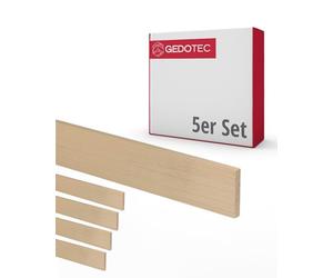 Gedotec Baguettes en bois pour bricoler et construire en hêtre - 95 cm | 5 pièces 5x20x950 mm | BASIC | polyvalent pour bricoler et construire des objets divers