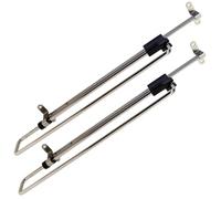 Gedotec Barre de penderie extensible 500 mm I Lot de 2 barres à monter sous la tablette I Barre télescopique nickelée à visser