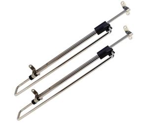 Gedotec Barre de penderie extensible 500 mm I Lot de 2 barres à monter sous la tablette I Barre télescopique nickelée à visser