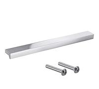 Gedotec Barre de poignée en aluminium massif | Poignée de tiroir en chrome | Angle | Poignée de meuble design pour tiroirs d'une longueur de 900 mm | Poignée de porte | 1 pièce