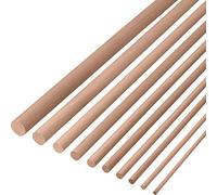 Gedotec Bastelleiste Ensemble de Bricolage Holz-Dübel pour Construction Laternen-Stäbe pour Bricoler | Ø 10 mm | Hêtre Lisse | Longueur 1000 mm | 5 Pièces