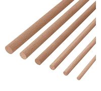 Gedotec Bâton Rond en Hêtre Rainuré | Bâtons cannelés | 8 x 1000 mm | 10 Pièces | Bâtons en bois de hêtre pour le bricolage | Bâton rond en bois massif | Bâtons de construction en bois