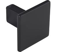Gedotec Bouton de meuble design noir | Bouton d'armoire antique - Rock | Pour porte métallique carré | Bouton de tiroir Ø 30 mm |Pour armoires à vêtements & cuisine