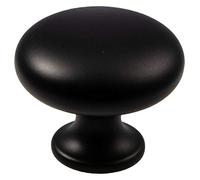 Gedotec Bouton pour Meuble Vintage, Tiroir, Armoire, Commode, Placard de Cuisine et Chambre - H10303 - Poignée à Visser Decoration Interieur Rétro - Rond - Laiton Lacqué Noir Mat -1 Pièce