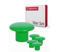 Gedotec Boutons de meuble pour chambre d'enfant | Diamètre 32 mm | Couleur Vert | 10 pièces | Poignées de meuble en plastique | COLOUR | Boutons d'armoire colorés | Poignée de meuble pour enfant |