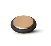 Gedotec Butée de porte de qualité supérieure - En aluminium - Bas - 1 pièce - En laiton brossé foncé - Butoir de porte de 48 mm à visser - Avec matériel de fixation - Butée de porte