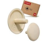 Gedotec Cache-vis pour Meubles Beige |Cache-vis en Plastique Rond| H1123 | Bouchon pour Trou de tête PZ2 | Ø 12 x 2,5 mm | 100 pièces