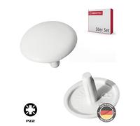 Gedotec Cache-vis pour Meubles Blanc RAL 9010| Cache-vis en Plastique Rond | H1123 | Bouchon pour Trou de tête PZ2 | Ø 12 x 2,5 mm | 50 pièces