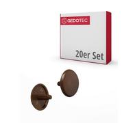 Gedotec Cache-vis pour Meubles Brun| Cache-vis en Plastique Rond | H1123 | Bouchon pour Trou de tête PZ2 | Ø 12 x 2,5 mm | 20 pièces
