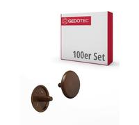 Gedotec Cache-vis pour Meubles Brun RAL 8007 |Cache-vis en Plastique Rond | H1123 | Bouchon pour Trou de tête PZ2 | Ø 12 x 2,5 mm | 100 pièces