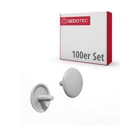 Gedotec Cache-vis pour Meubles Gris RAL 7035 |Cache-vis en Plastique Rond | H1123 | Bouchon pour Trou de tête PZ2 | Ø 12 x 2,5 mm | 100 pièces