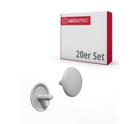 Gedotec Cache-vis pour Meubles Gris RAL 7035 |Cache-vis en Plastique Rond | H1123 | Bouchon pour Trou de tête PZ2 | Ø 12 x 2,5 mm | 20 pièces