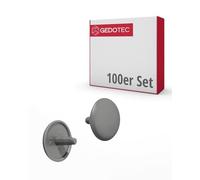 Gedotec Cache-vis pour Meubles Gris RAL 7037 |Cache-vis en Plastique Rond | H1123 | Bouchon pour Trou de tête PZ2 | Ø 12 x 2,5 mm | 100 pièces