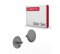Gedotec Bouchon à Vis Meuble RAL 7037 | Couvercle Cache Vis en Plastique Gris pour Visserie Trou Rond | Idéal pour Meuble, Boite, Armoire et Rangement en Bois | Ø 12 mm - Gris Foncé 20 pièces
