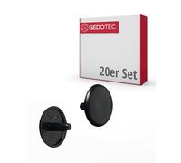 Gedotec Cache-vis pour Meubles Noir RAL 9005 | Cache-vis en Plastique Rond | H1123 | Bouchon pour Trou de tête PZ2 | Ø 12 x 2,5 mm | 20 pièces