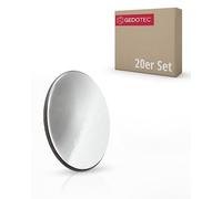 Gedotec Capuchons pour vis Chrome D : 13 mm [AUTOADHÉSIF] 20 pièces de Capuchons en Plastique pour vis Capuchons pour Trous de perçage I Cache-vis Bois I Capuchons pour têtes de vis