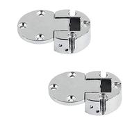 Gedotec Charnière d'abattant Barfach Ferrure d'abattant Plano-Medial pour abattants en bois | Acier bruni | Angle d'ouverture 90° | MADE IN GERMANY