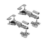 Gedotec Charnière de porte de cuisine - 1 ensemble de charnières centrales - Fabriquée en Allemagne - Metalla Premium 110° - Charnières de pot 35 mm - Charnières à visser - Atténuation en douceur