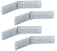 Gedotec charnière de porte lourde - bande à visser | 4 pièces - paumelles en acier | 400 x 40 mm | bande de porte zinguée bleue | charnières porte épaisseur 3 mm | bande à percer en métal à visser