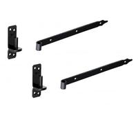 Gedotec Charnière de porte lourde | Bande à visser | Charnière de fenêtre | Charnières en acier | 600 mm | Diamètre 13 mm | Sangle de porte noire | Charnières de porte | 1 Pièce