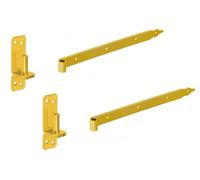 Gedotec Charnière de porte lourde | Bande à visser | Charnière de fenêtre | Charnières en acier | 600 mm | Diamètre 13 mm | Sangle de porte noire | Charnières de porte | 1 Pièce