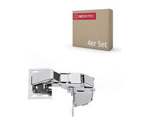 Gedotec Charniere Meuble Rabattable Caravane - CH 600 - Ressort Automatique - Charnière Ajustable de Meuble de Cuisine, Placard, Table Pliante, Plateau - Hauteur 340 mm - Acier Nickelé - 4 Pièces