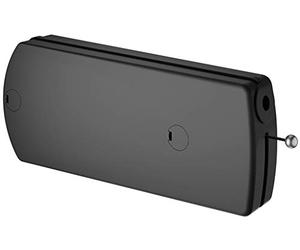 Gedotec Charnière Porte Meuble Enrouleur - Fixation pour Porte à Abattant de Secrétaire, Armoire de Cuisine - pour Volet de 210 à 480 mm - Support 90 kg - 1 pièce - Modèle D-140 N - Noir