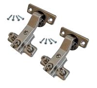 Gedotec Charnière Porte Placard Meuble | Metalla Mini A 95 | Perçage du boîtier: 26mm | 2 Pcs | Charnières pour applications à angle de 45° avec fermeture automatique | Amortisseur de porte d'armoire