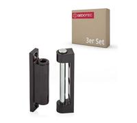 Gedotec Charnières |3 pièces | Charnières de fenêtre et porte | Rénovation 20 x 75 mm plastique brun | À visser