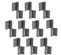 Gedotec Charnières à souder | 10 pièces - Bande de soudure pour portes en métal | Charnière soudée hauteur 50 mm | DIN droite | Charnière pour porte de jardin et machines