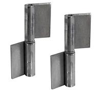 Gedotec Charnières à souder | 2 pièces | Pour portes métalliques | Hauteur 100 mm | DIN gauche