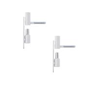 Gedotec Charnières - Paumelles de rénovation Charnières de porte en acier massif - blanc | P50 | 2 pièces de paumelles à percer dans les fenêtres et les portes