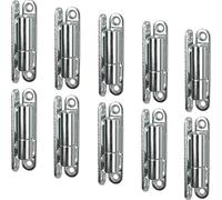 Gedotec Charnières - Paumelles de rénovation Charnières de porte en acier massif - galvanisé | P50 | 10 pièces de paumelles à visser sur les fenêtres et les portes