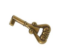 Gedotec Clé de meuble brunie | 1 pièce | Clé à panneton en métal | BRAHMS | Clé de rechange déco vintage | 18 mm | Clé de rechange | Clé avec blocage européen