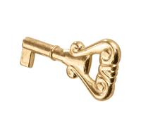 Gedotec Clé de meuble laitonnée | 1 pièce | Clé à panneton en métal | BRAHMS | Clé de rechange déco antique | 18 mm | Clé de rechange | Clé avec blocage européen