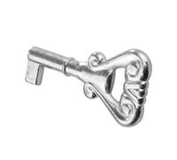 Gedotec Clé de meuble nickelée | 1 pièce | Clé à panneton en métal | BRAHMS | Clé de rechange déco vintage | 18 mm | Clé de rechange | Clé avec blocage européen