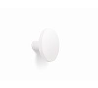 Gedotec COMO 7017 Crochet porte-manteaux en métal massif Blanc mat Diamètre 41 mm Crochet mural à visser Crochet porte-serviettes