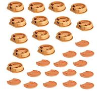 Gedotec Connecteur de corps caravane assemblage de meuble à visser & enfoncer pour liaisons légères | Ø 26 mm | plastique beige | set de 25 - ferrures d'assemblage pour camping-car, bateaux & cuisine