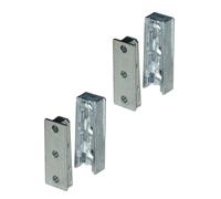 Gedotec connecteur de meubles dissimule corps lit métal SOLIDE | Raccord de raccordement suspendu lits, meubles et construction métallique | Capacité de charge jusqu'à 250 kg - Lot de 2