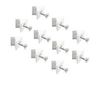 Gedotec Connecteurs de corps de meuble Connecteurs d'angle en plastique pour meubles pour paroi arrière & fonds de tiroir | Connecteur de paroi arrière blanc | Support de paroi arrière avec vis