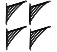 Gedotec Console design en métal | Lot de 4 équerres robustes pour tablare | TRIANGLE | Profondeur : 200 mm | Supports d'étagère à visser | Équerre de maintien pour étagères blanches