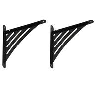 Gedotec Console design en métal | Lot de 4 équerres robustes pour tablare | TRIANGLE | Profondeur : 200 mm | Supports d'étagère à visser | Équerre de maintien pour étagères blanches