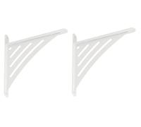 Gedotec Console design en métal | Lot de 4 équerres robustes pour tablare | TRIANGLE | Profondeur : 200 mm | Supports d'étagère à visser | Équerre de maintien pour étagères blanches