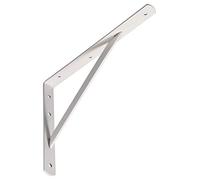 Gedotec Console d'étagère en métal pour Charges Lourdes Console d'angle Blanc Mat | 300x200x20mm | Capacité de Charge Lourde 300 kg | Support d'étagère en Acier Massif | 1 Pièce