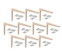 Gedotec Console en bois de hêtre | équerre d'étagère en bois naturel massif | 250 x 150 mm | TAUM | Charge par paire jusqu'à 24 kg | Support d'étagère adapté pour étagères | 1 Pièce