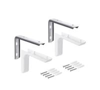 Gedotec Console étagère support en métal pour montage mural - LEON | Angle support tablette avec profondeur: 18 cm | Capacité de charge jusqu'à 20 kg | Incl. materiel fixation | 2 Pièces