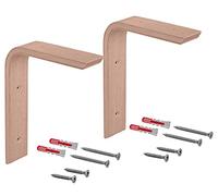 Gedotec Console moderne en bois | Angle mural | COUNTRY | 200 x 150 mm | Support d'étagère en hêtre | Support d'angle | Support d'étagère en bois naturel massif | Forme en L | 1 pièce
