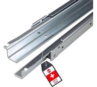 Gedotec Coulisse de tiroir charge lourde Guidage à galets Coulisse partielle 900 mm Rail de tiroir montage en applique | FR206 | Capacité de charge 100 kg | Acier galvanisé