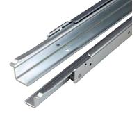 Gedotec Coulisse de Tiroir | FR206 | 600 mm | 1 Paire - Coulisses pour armoires cuisine | Acier Galvanisé | Coulisse à Galets | Coulisse Partielle | Montage en applique | Capacité charge 100 kg