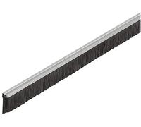 Gedotec Coupe-courant d'air pour portes comme protection contre le froid et les insectes | 1 pièce - joint-brosse | Longueur : 2 m | Joints de porte au sol à rainurer avec garniture étanche
